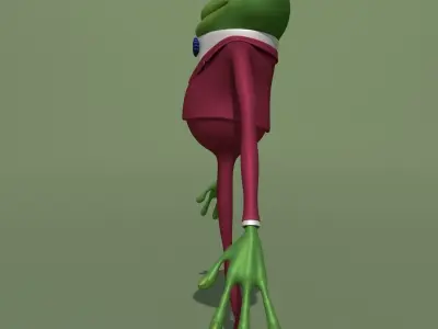Cartoon Frog in Suit 3D model