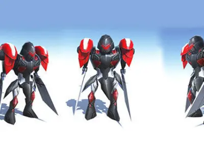 Cartoon Black Titan Low-poly 3D model