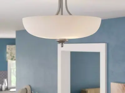 Farrell Light Simple Bowl Semi Flush Mount 3D model