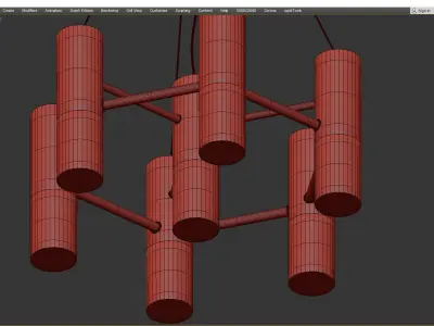 Ike Chandelier 7 Low-poly 3D model