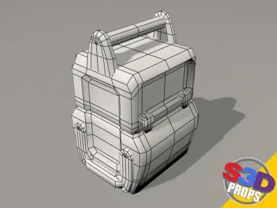 Scifi metal crate 3D model