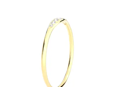 Light Minimalist Diamond Ring 3D print model