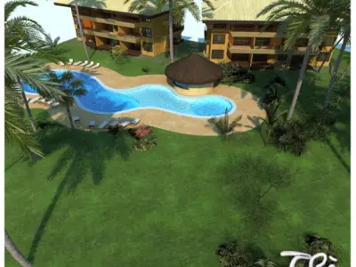 TROPICAL BUNGALOW RESORT 3D model