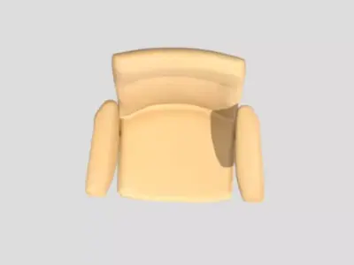 Beige Office Chair  Free 3D model