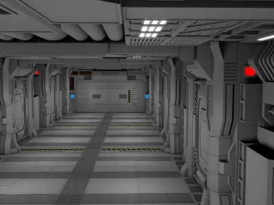 Sci Fi Corridor 3D model