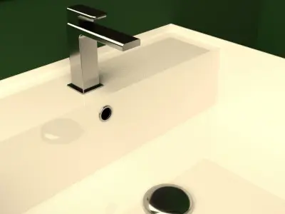 a sink bathroom in wall 3D model