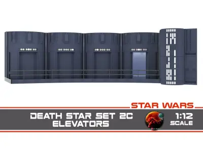 Set 2c - Death Star Elevators 1-12 Scale Blackseries  3D print model
