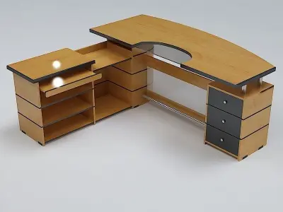 Executive Desk 02 3D model