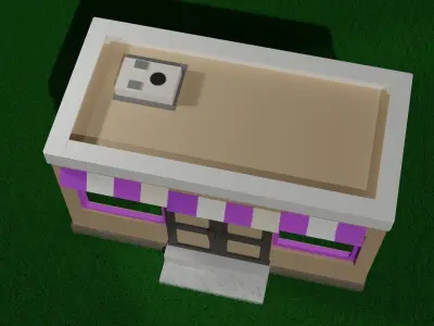 SMALL SHOP Low-poly 3D model