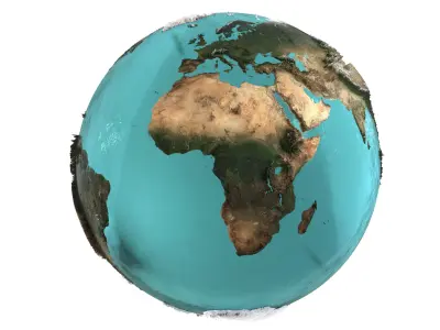 Earth Water 3D Globe Natural Low-poly 3D model