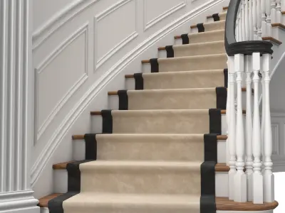 Classic stairs 3 3D model