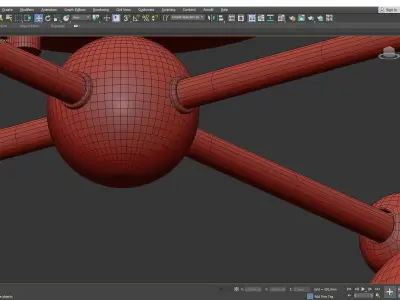 Boca LED Semi Flushmount Low-poly 3D model