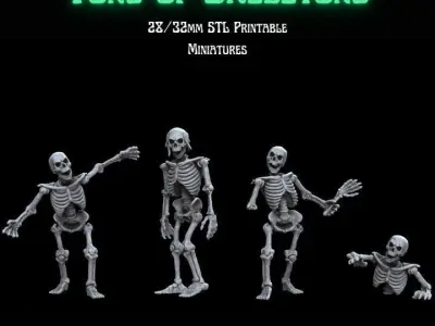 TONS OF SKELETONS - ALL IN PACK 3D print model