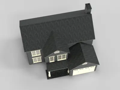 British House Design 08T1 Low-poly 3D model
