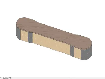 Park Benches 01 Free 3D model