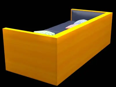 Classic Leather Couch for Interior and Architectural Design 3D model