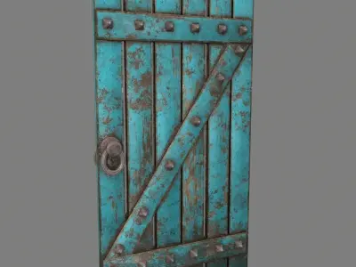 Medieval Door  Low-poly 3D model