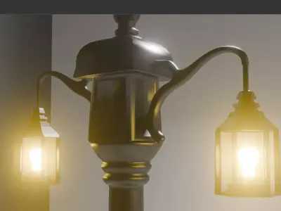 Classic Vintage Street Lamp  Free 3D model