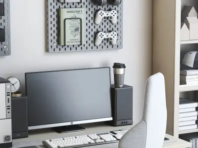 Office workplace 137 3D model