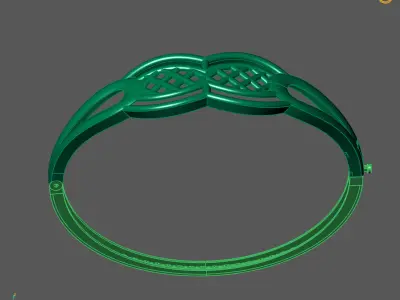 Womens Bracelets Bangles 3DM STL OBJ With Details  3D print model
