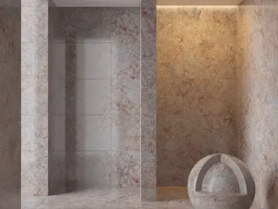 Marble wall 34 3D model