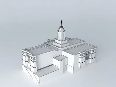 LDS. Temple Colonia Juarez, Chihuahua. Templo Mormon. 55th op... Free 3D model