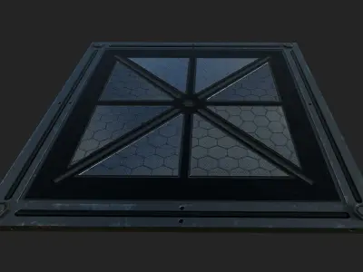 Sci-fi Floor Plating Low-poly 3D model