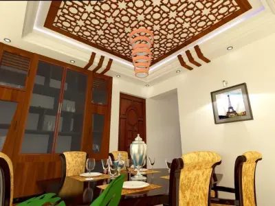 Dining interior view 3D model