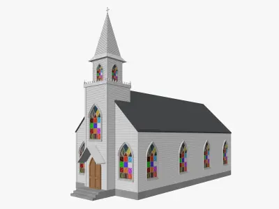 Church Low-poly 3D model