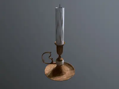 Candle Low-poly 3D model shop