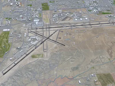 Albuquerque International 15km Low-poly 3D model