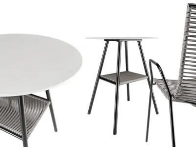 Elba table and chair 3D model