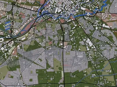 Manchester City UK Low-poly 3D model