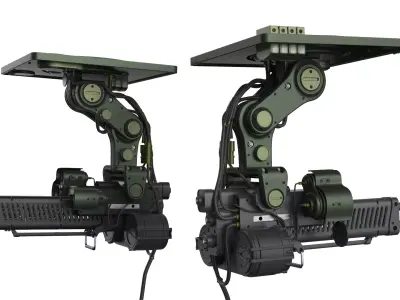 Sci-Fi Security wepon - Turret  3D model