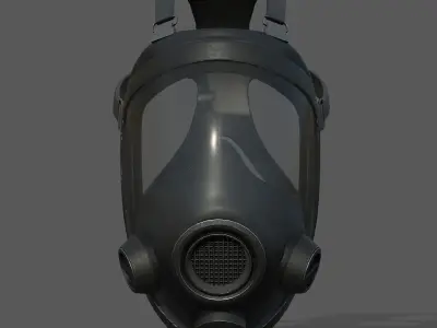 Gas mask helmet safety isolated plastic  Low-poly 3D model