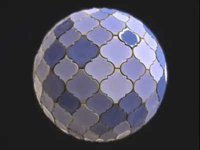 Orienltal Tiles PBR Smart Material Texture