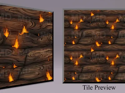 Cartoon Wood Textures Pack 02 - 10x PNG  Texture