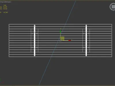 Outdoor bench 3D model