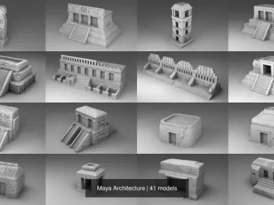 Maya Architecture 3D Model Pack