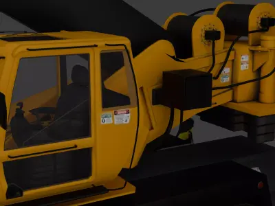 Construction Crane HighQuality 3D Model PBR Optimized  Realistic Low-poly 3D model
