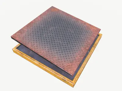 Springboard trap Low-poly 3D model