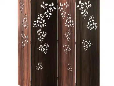 Three Fold Panel Screen 3D model