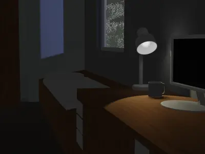 kit-models Bedroom low-poly multifunctional Low-poly 3D model