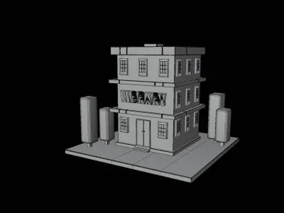 Library 3D Illustration 3D model