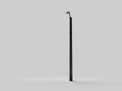 Concrete street lamp Low-poly 3D model purchase