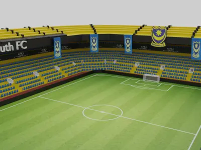 Portsmouth FC Football Stadium Low-poly 3D model