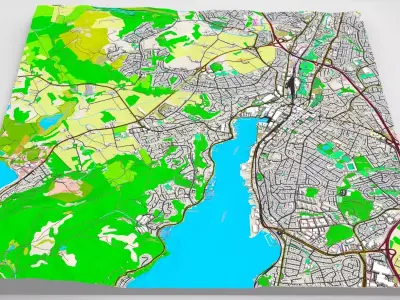 Cityscape Sandnes Norway 3D model
