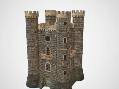 Castle Low-poly 3D model