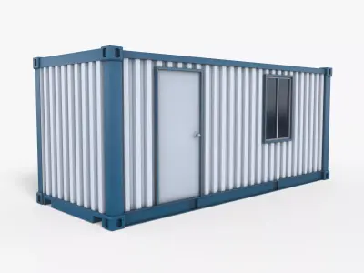 Office Container Game Ready Low-poly 3D model