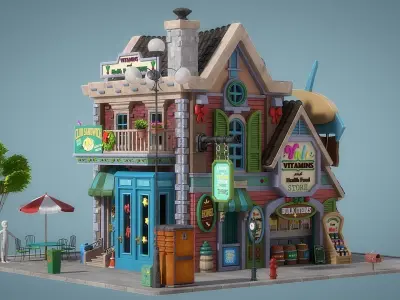 Cartoon House 21 3D model